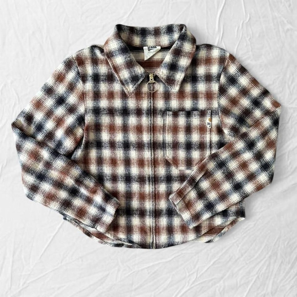 Lykke Wulff cream brown plaid jacket